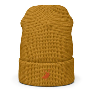 Women's waffle beanie for snowboarding and outdoor camel