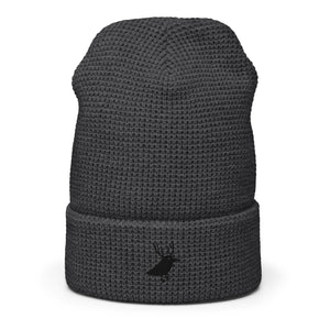 Men's waffle beanie for snowboarding and outdoor dark grey